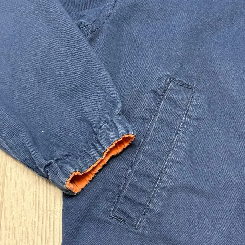 Polo Ralph Lauren Boys Toddler Reversible Hooded Jacket Navy Blue Orange Coat